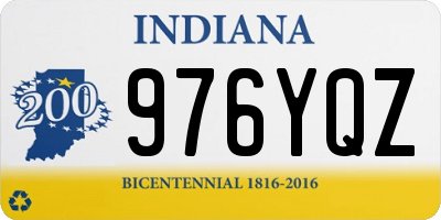 IN license plate 976YQZ