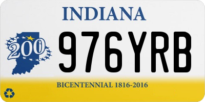 IN license plate 976YRB