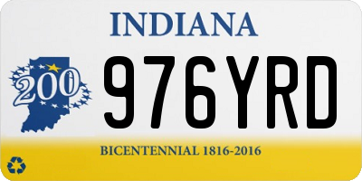 IN license plate 976YRD