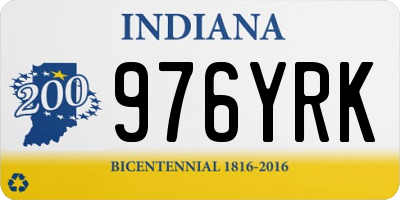IN license plate 976YRK