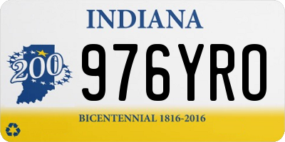 IN license plate 976YRO