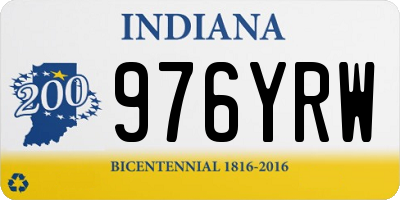 IN license plate 976YRW