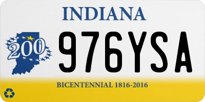 IN license plate 976YSA