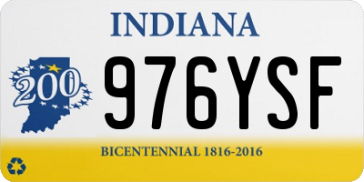 IN license plate 976YSF