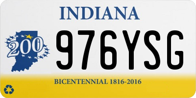IN license plate 976YSG