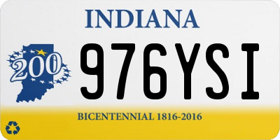 IN license plate 976YSI