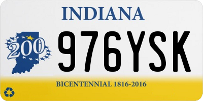 IN license plate 976YSK