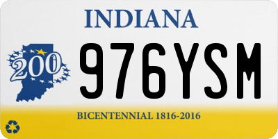 IN license plate 976YSM