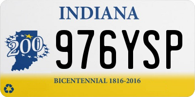 IN license plate 976YSP
