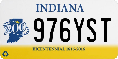 IN license plate 976YST