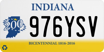 IN license plate 976YSV