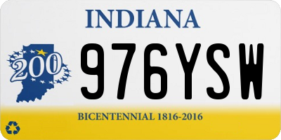 IN license plate 976YSW