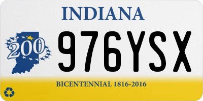 IN license plate 976YSX