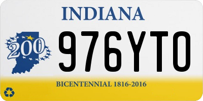 IN license plate 976YTO