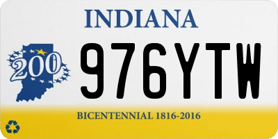 IN license plate 976YTW