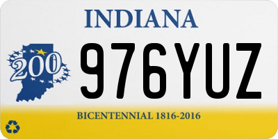 IN license plate 976YUZ