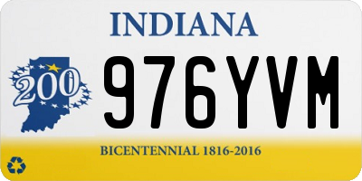 IN license plate 976YVM
