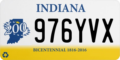 IN license plate 976YVX