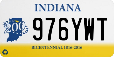 IN license plate 976YWT