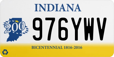 IN license plate 976YWV