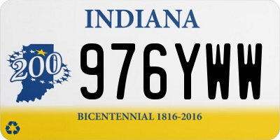 IN license plate 976YWW
