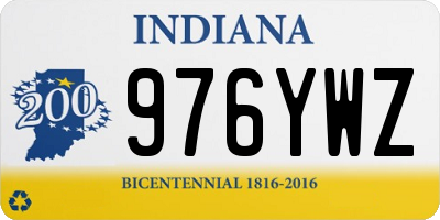 IN license plate 976YWZ
