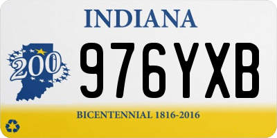IN license plate 976YXB