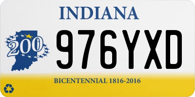 IN license plate 976YXD
