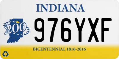 IN license plate 976YXF