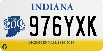 IN license plate 976YXK