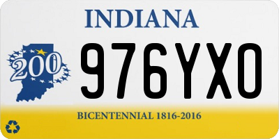 IN license plate 976YXO