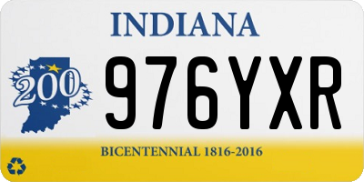 IN license plate 976YXR