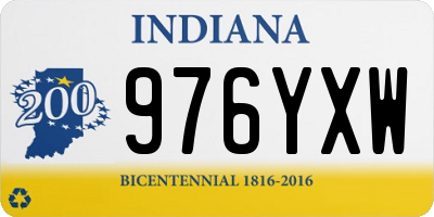 IN license plate 976YXW