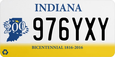 IN license plate 976YXY