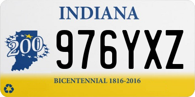 IN license plate 976YXZ
