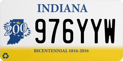 IN license plate 976YYW