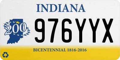 IN license plate 976YYX