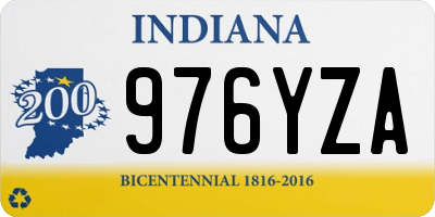 IN license plate 976YZA