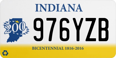 IN license plate 976YZB