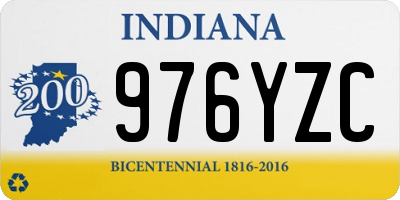 IN license plate 976YZC