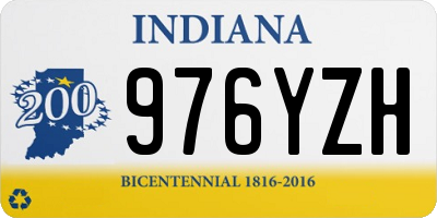 IN license plate 976YZH