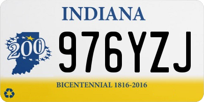 IN license plate 976YZJ