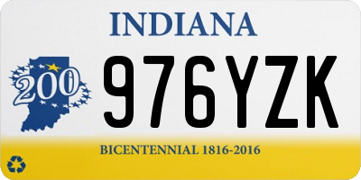 IN license plate 976YZK
