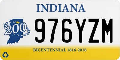 IN license plate 976YZM