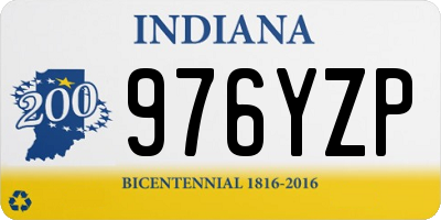 IN license plate 976YZP