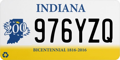 IN license plate 976YZQ