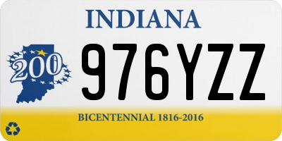 IN license plate 976YZZ