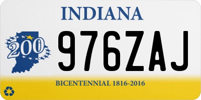 IN license plate 976ZAJ