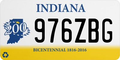IN license plate 976ZBG