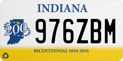 IN license plate 976ZBM